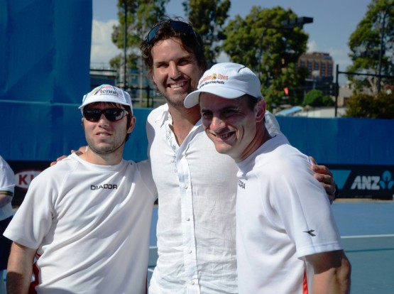 With Pat Rafter and David (Doubles Partner)